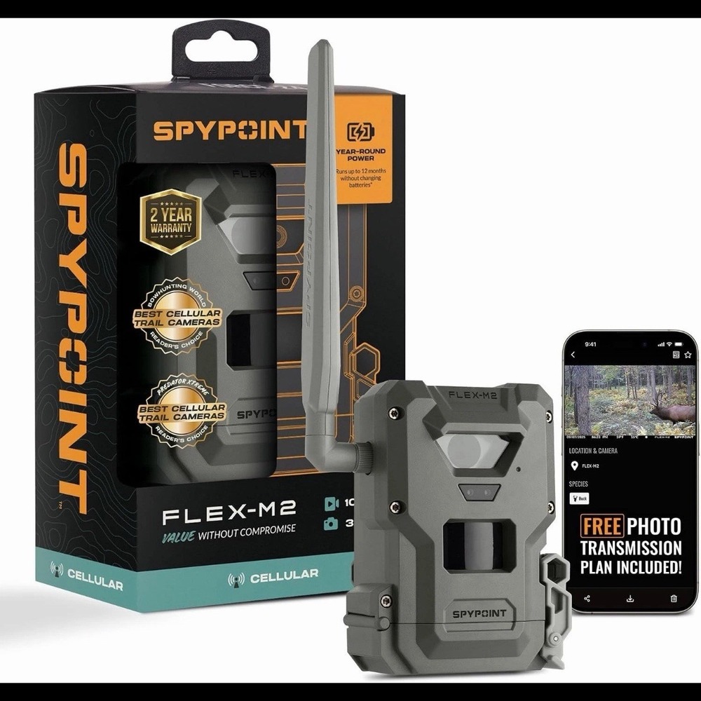 Spypoint FLEX-M2 Trail Camera with 32MP and 90ft Detection Range